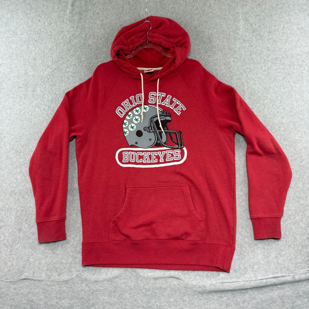 Homage Ohio State Buckeyes Hoodie Mens Large Red Helmet Graphic Pullover